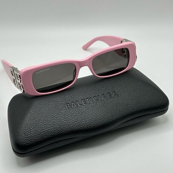 BALENCIAGA Sunglasses BB0096S 012 Pink/Silver/Grey NEW main image 11